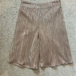 Janie and Jack Shimmery Gold Culottes Flared Wide Leg Pants 6-12 months